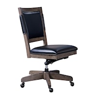 Contemporary Rolling Office Chair with Adjustable Seat