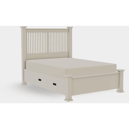 AMC Queen L Drawerside Prairie Spindle Bed