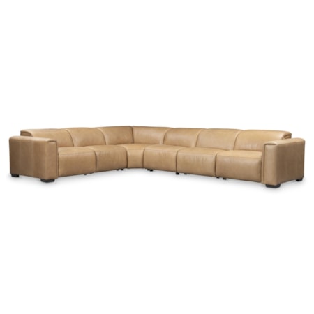 Billings Leather Power Motion Sectional