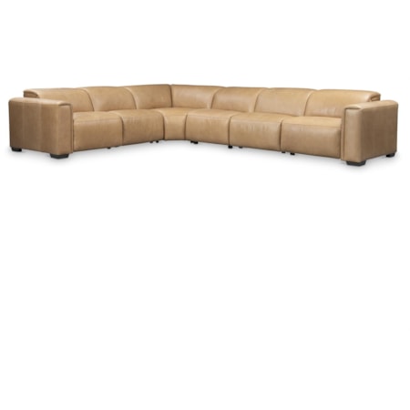 Billings Leather Power Motion Sectional