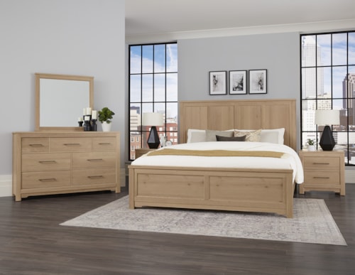 Transitional Queen Six Panel Bedroom Set
