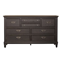 Cottage 8 Drawer Dresser with Antique Pewter Hardware