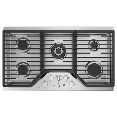 GE Profile 36" Built-In Deep-Recessed Edge-to-Edge Gas Cooktop Stainless Steel