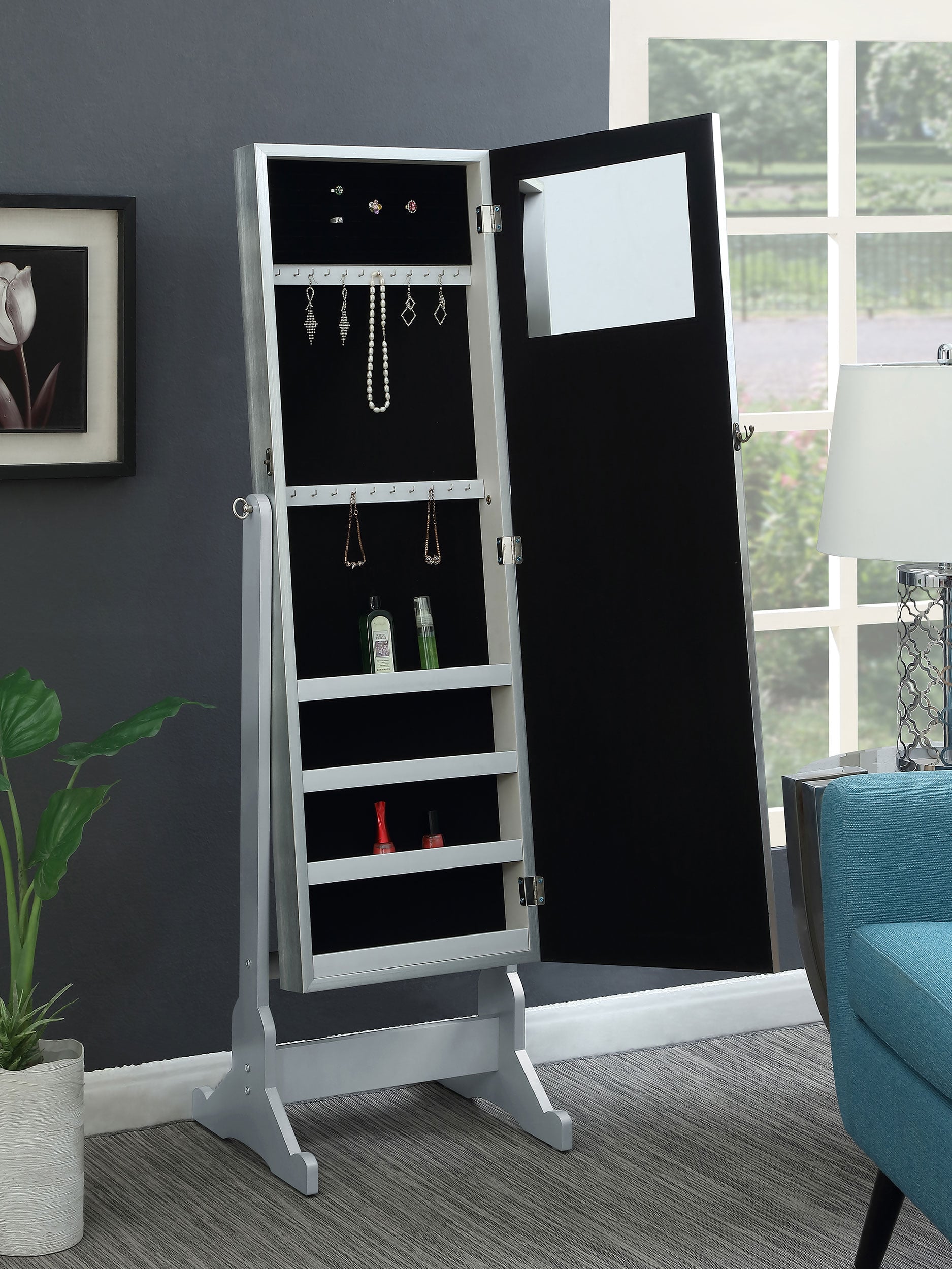 Elle Cheval Mirror w/ Jewelry Storage