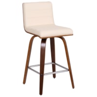 Walnut/Cream Faux Leather