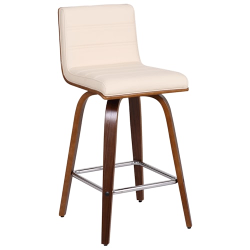 Contemporary Upholstered Swivel Counter Stool