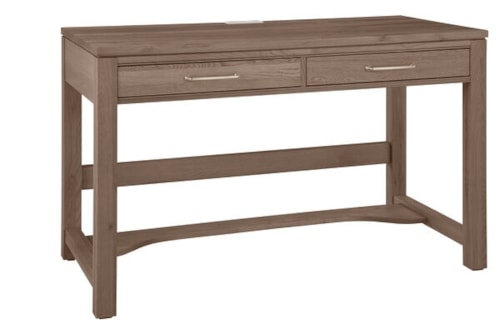 Transitional 2-Drawer Desk with French Dovetail Construction