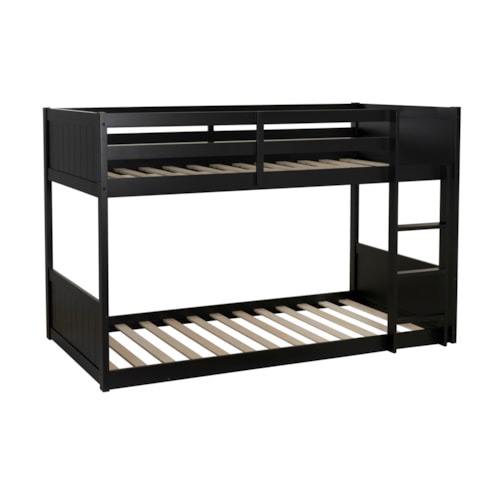 Contemporary Darcy Low Profile Twin Bunk Bed