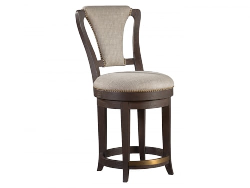 Modern Upholstered Swivel Counter Stool