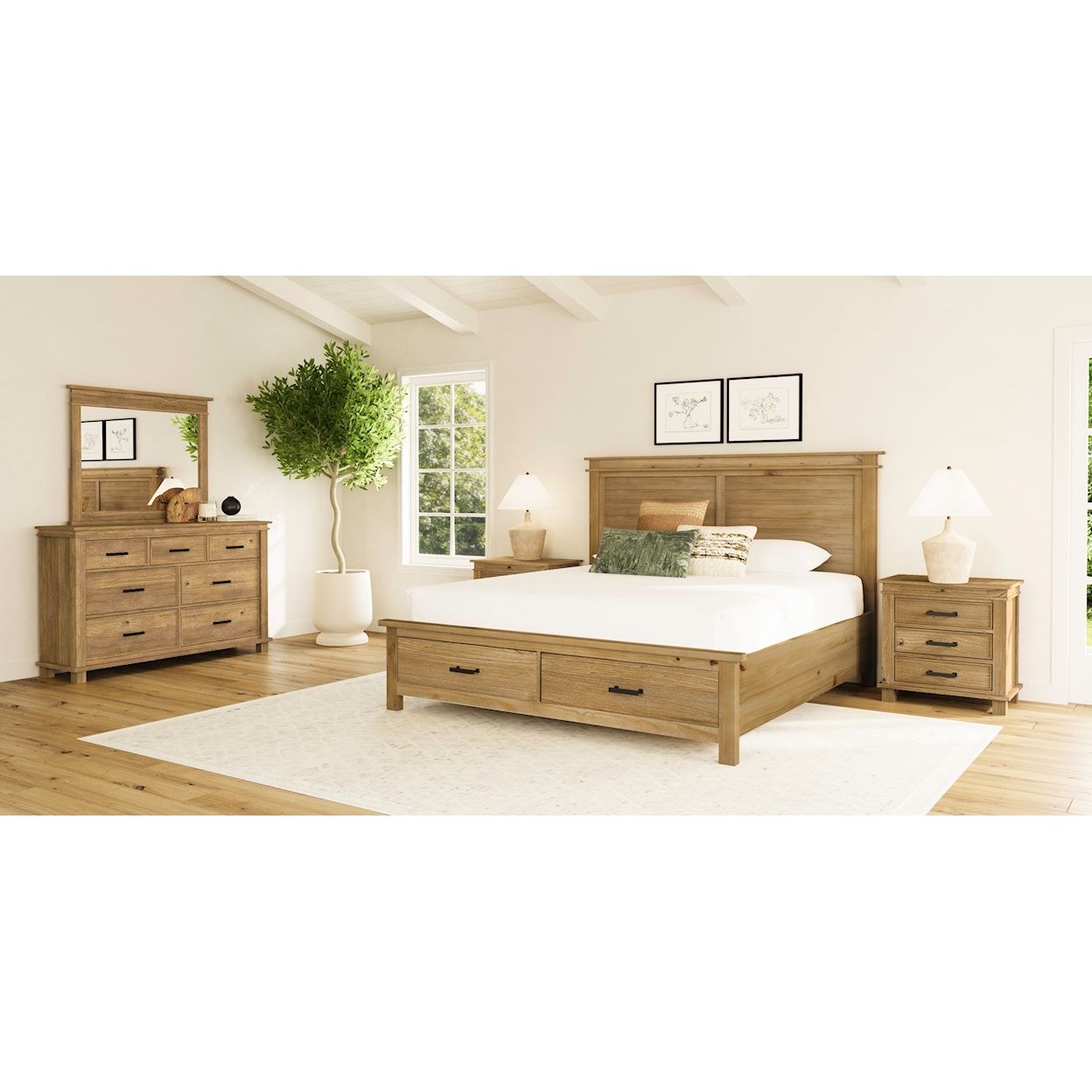 AAmerica Glacier Point 4-Piece King Bedroom Set