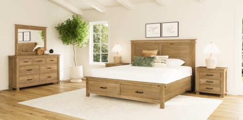 Transitional 4-Piece Queen Bedroom Set