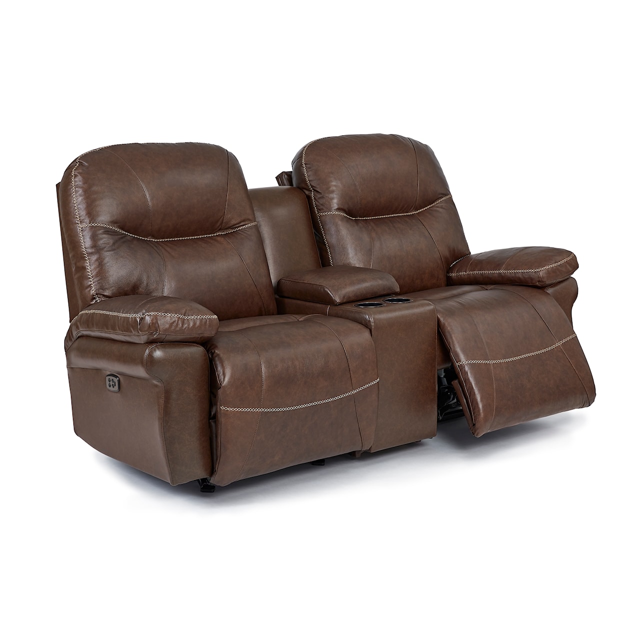 Best Home Furnishings Leya Power Reclining Rocker Loveseat with Console