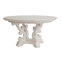 Modena Round Dining Table with 1 Table Leaf