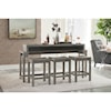 Hammary West End Bar Console w/ 3 Stools