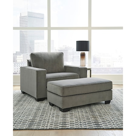 Contemporary Chair and Ottoman