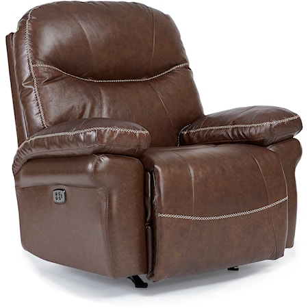 Casual Leather Rocker Recliner