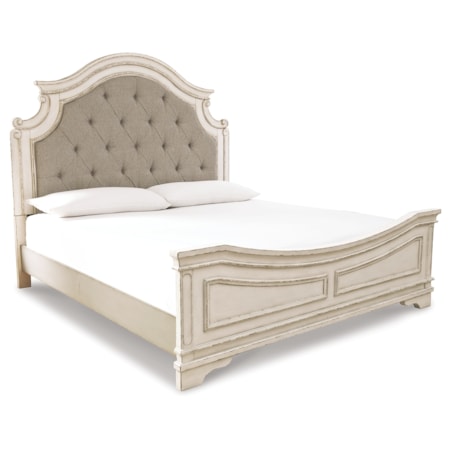 California King Upholstered Panel Bed