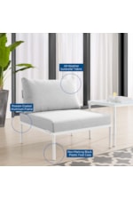 Modway Harmony 4-Piece  Sunbrella® Outdoor Patio Aluminum Seating Set