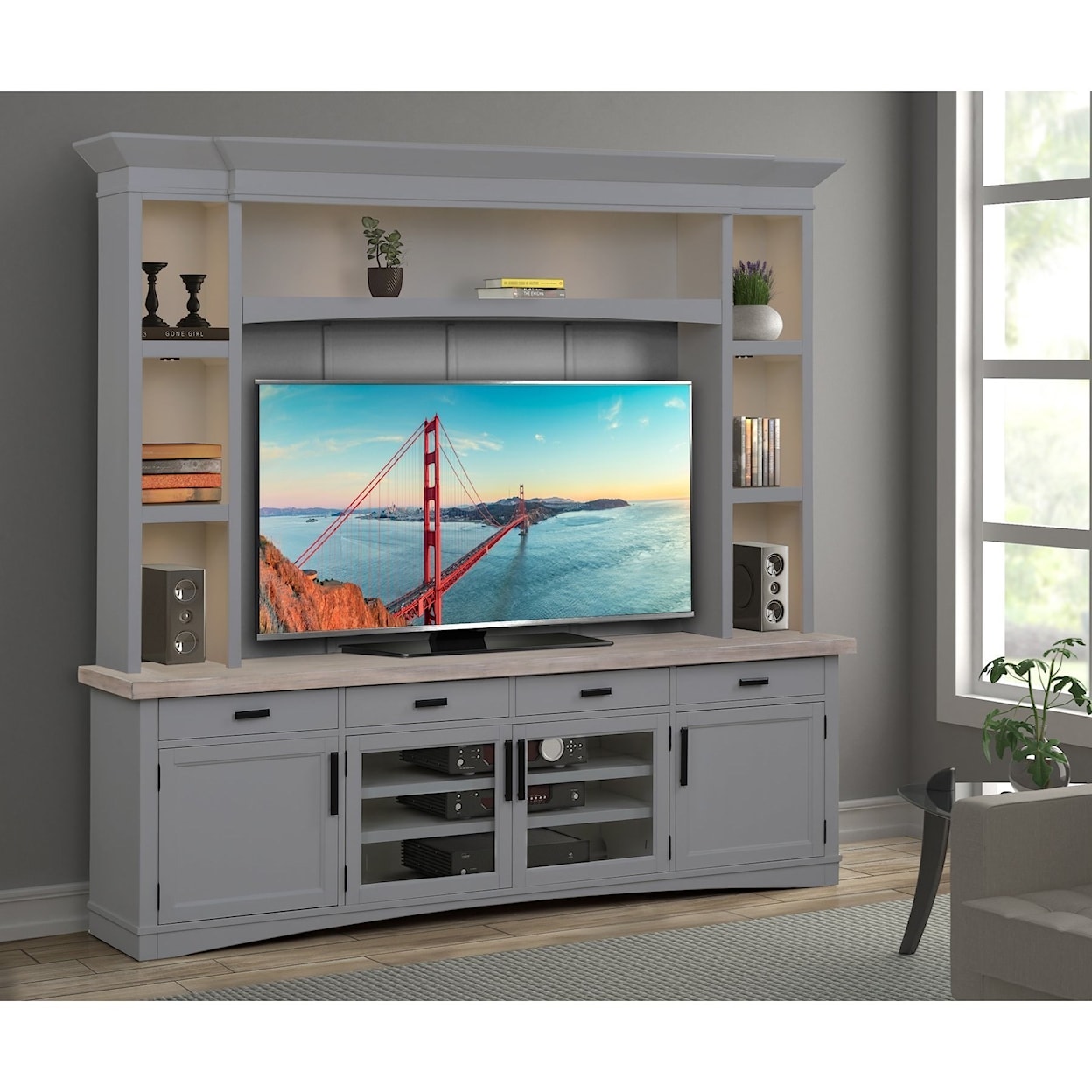 Parker House Americana Modern Entertainment Wall Unit