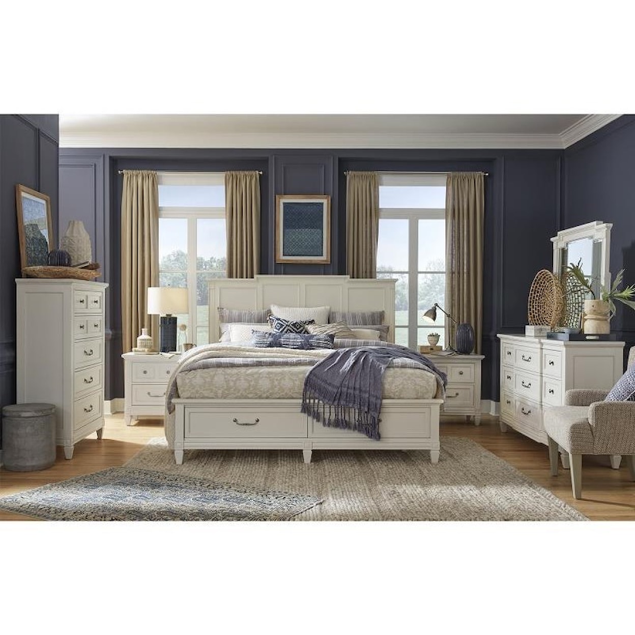 Magnussen Home Willowbrook Bedroom King Panel Bed