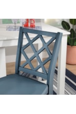 Powell Mayfair Coastal Lattice X-Back Counter Stool