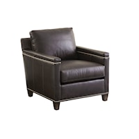 Strada Leather Chair with Nailhead Trim