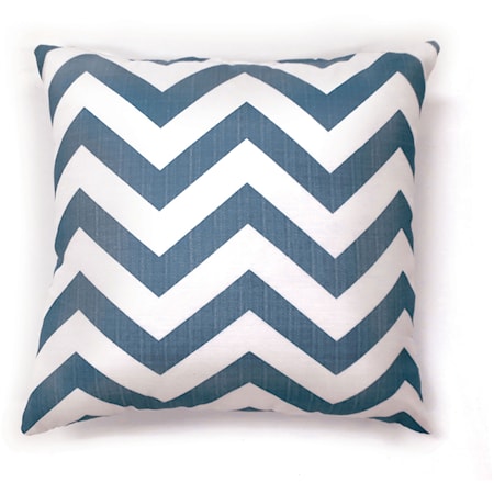 22" X 22" Pillow, Blue Chevron (2/CTN)