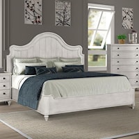 Cottage Style King Bed with Built-in USB Ports