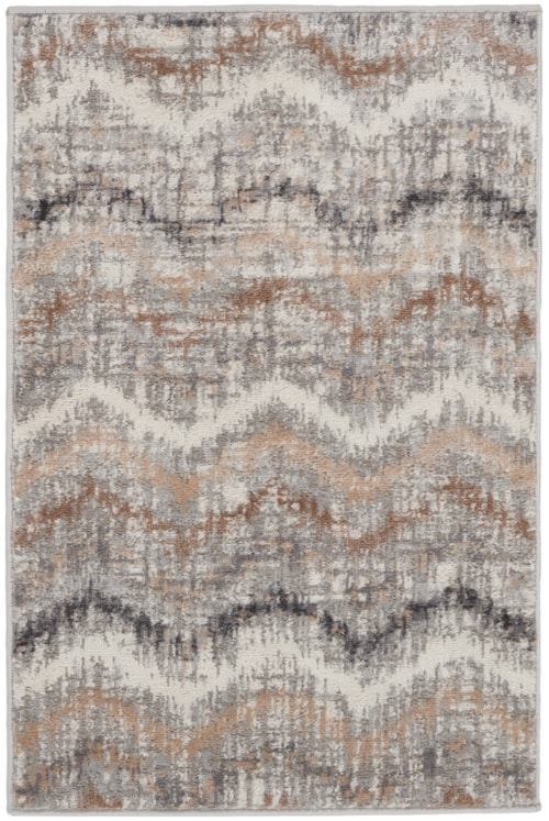 2' x 3' Grey Ivory Rectangle Rug