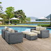 Modway Summon Outdoor 5 Piece Sectional Set