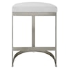 Uttermost Ivanna Ivanna Backless Silver Counter Stool