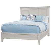 Rustic California King Low-Profile Bed with Panel Headboard