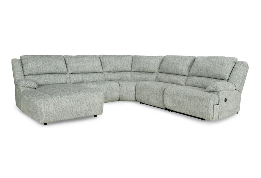 McClelland 5-Piece Reclining Sectional with Chaise by Signature Design by Ashley Furniture at Sam's Appliance & Furniture