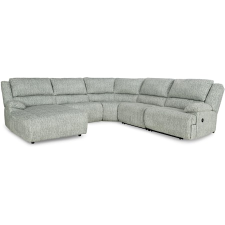 5-Piece Reclining Sectional with Chaise