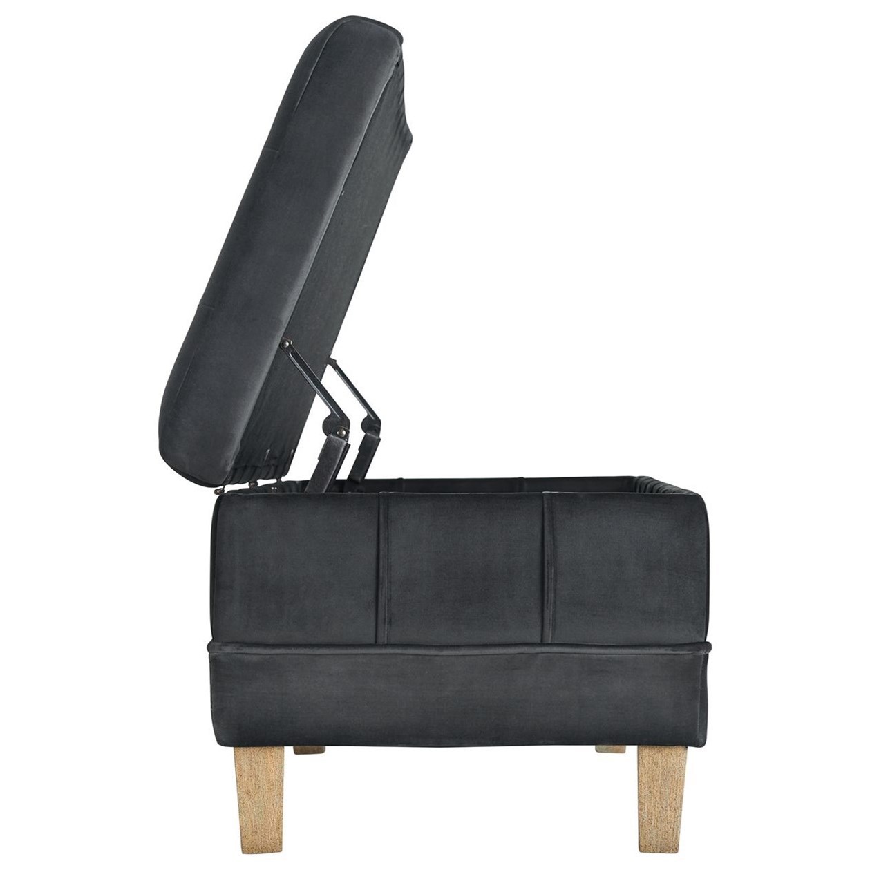 Elements International Crosby- Tufted Storage Ottoman