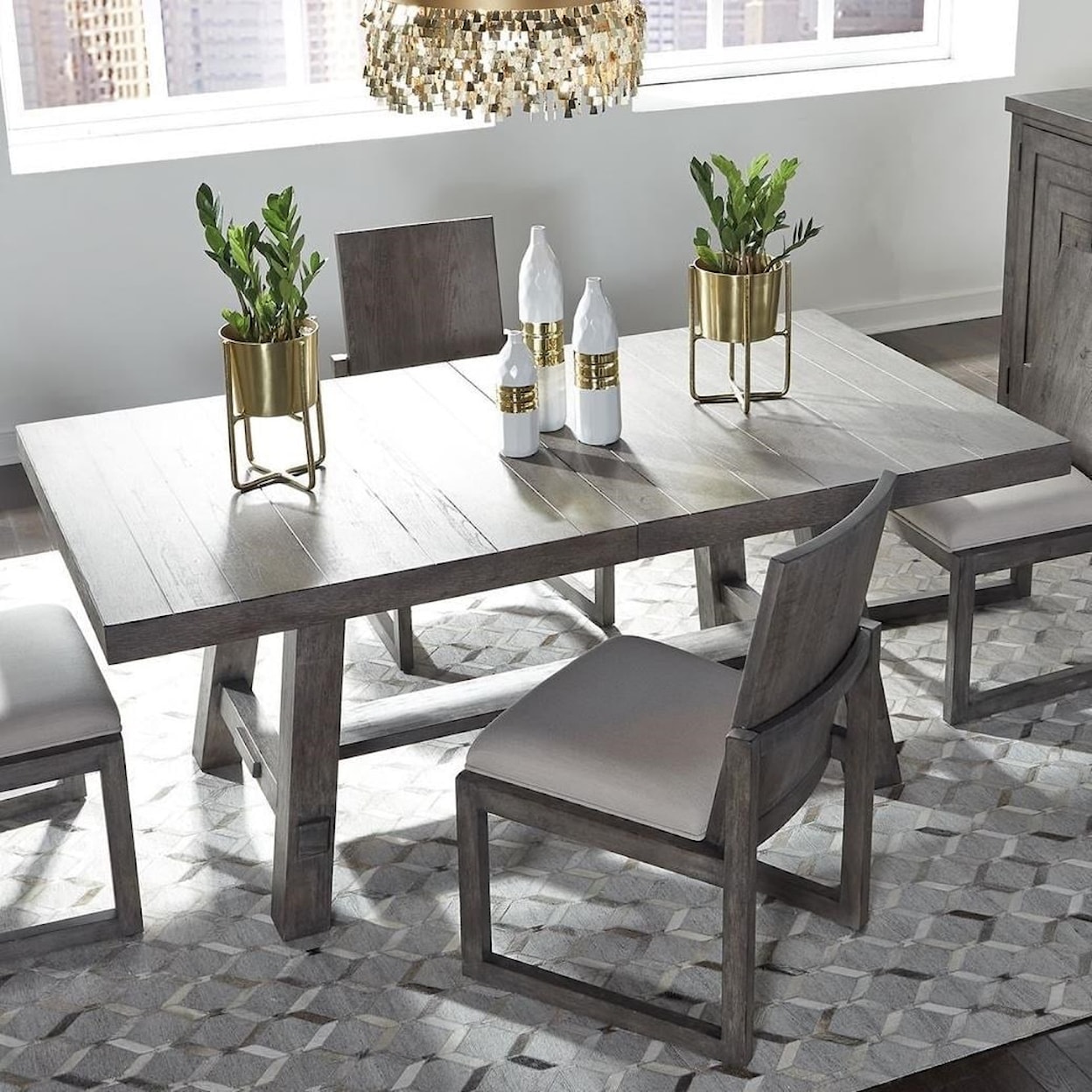 Libby Modern Farmhouse Trestle Table