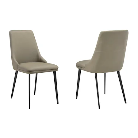 Contemporary Upholstered Set of 2 Dining Chairs