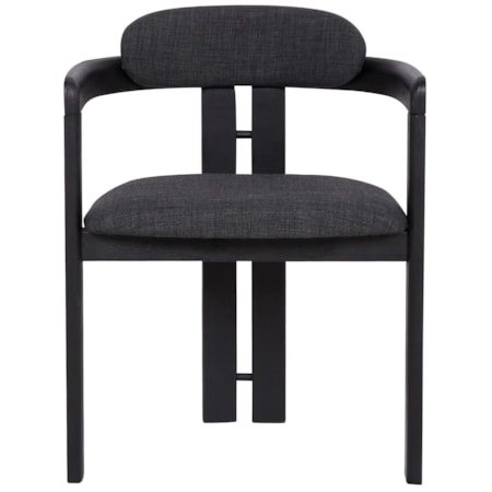 Upholstered Barrel-Back Dining Chair