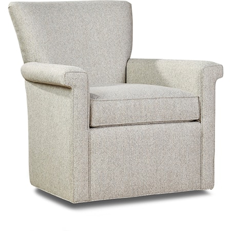 Casual Swivel Chair with Key Arms