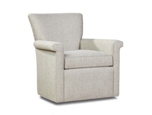 Casual Swivel Chair with Key Arms