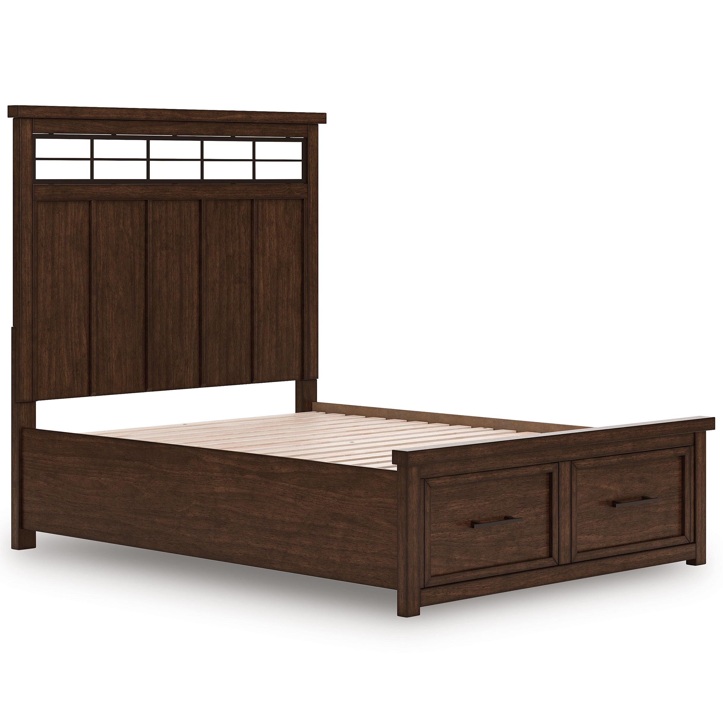 Queen Panel Storage Bed