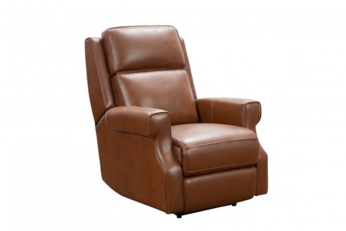 Transitional Big & Tall Power Recliner with Power Headrest and Power Lumbar