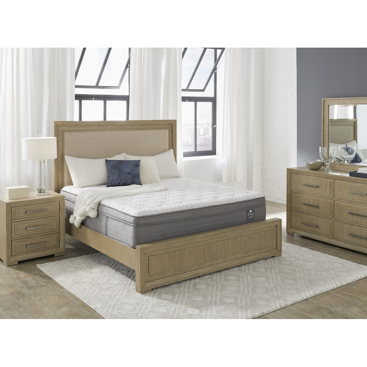 Restonic Anniversary Eurotop Queen Eurotop Mattress Set