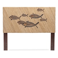 Coastal School of Fish Weave Headboard - Queen