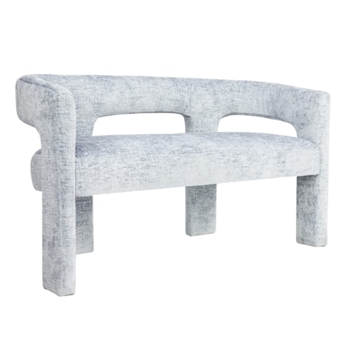 Contemporary Accent Bench with Open Back