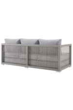 Modway Aura 3 Piece Outdoor Patio Wicker Rattan Set