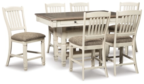 Counter Height Dining Table With 6 Barstools