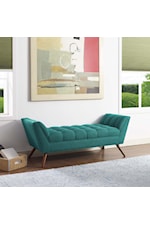 Modway Response Response Upholstered Fabric Accent Bench - Teal