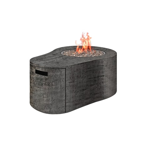 Tahoe Modern Faux-Stone Fire Pit with Lid Included
