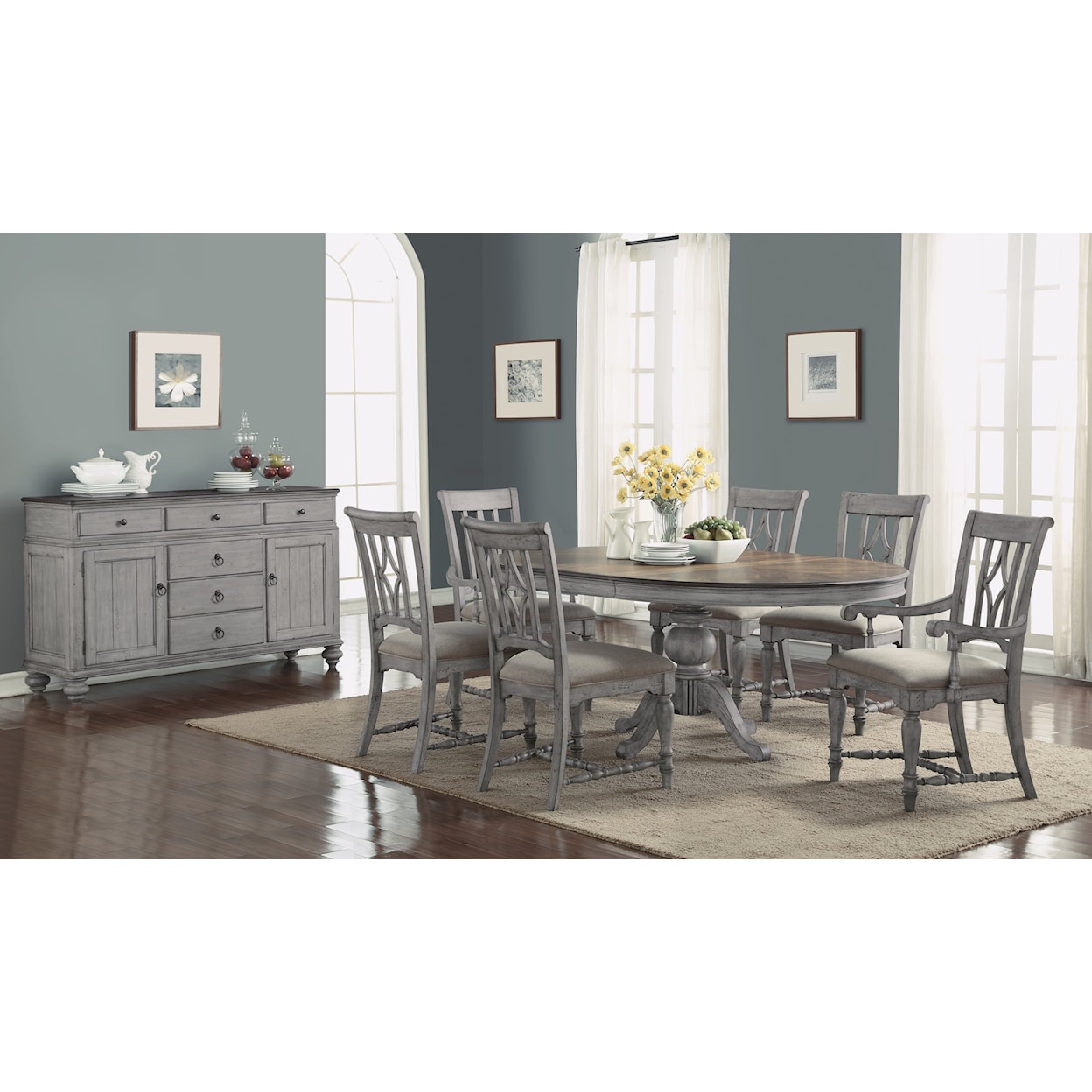 Flexsteel Wynwood Collection Plymouth Dining Room Group